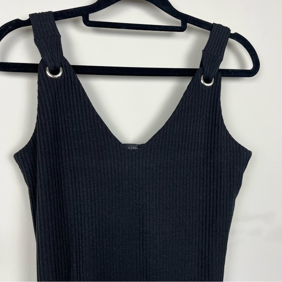 NWT WALTER BAKER BROOKLYN SLEEVELESS RIBBED MIDI DRESS IN BLACK SIZE MEDIUM - Picture 10 of 16